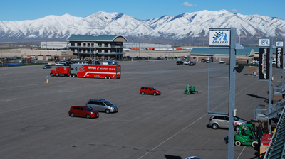 empty Speedway parking lot